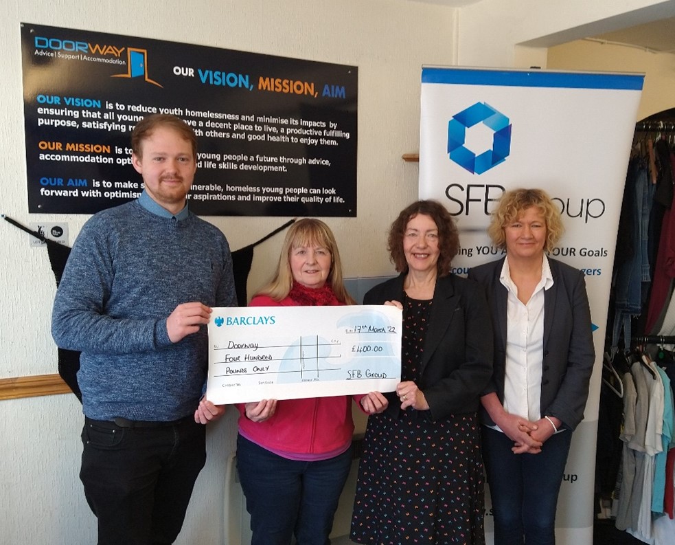 SFB are proud to have supported #Doorway #Warwickshire donating to their crowd funding campaign sfb.group/sfb-proud-supp…