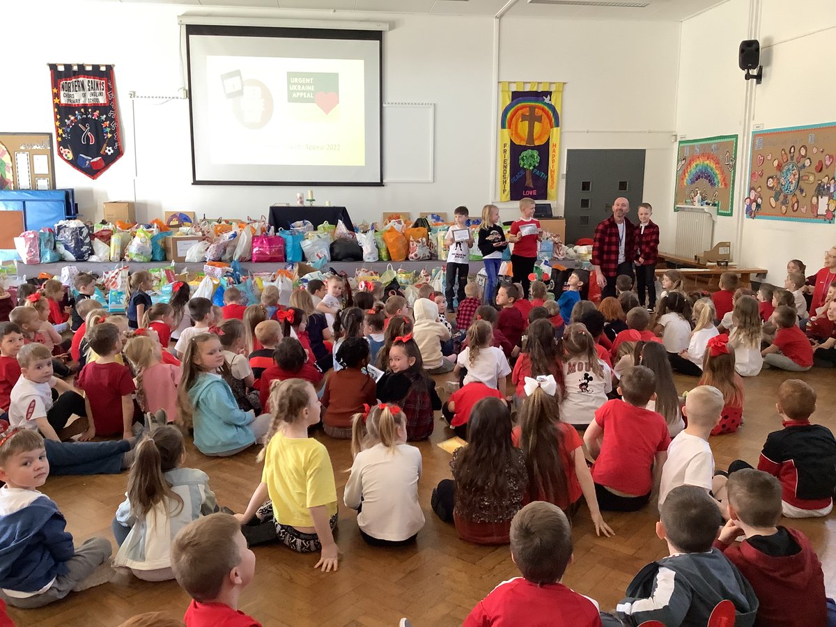RHeaney3's tweet photo. A sea of red in Celebration Worship today. Well done to all the winners in KS1- Stars of the week, science week competition winners, Numbots &amp; Time Table Rock star winners and those pupils who are demonstrating our school values- Compassion,Respect,Wisdom and Courage @nsprimary https://t.co/tbxAqVl49F