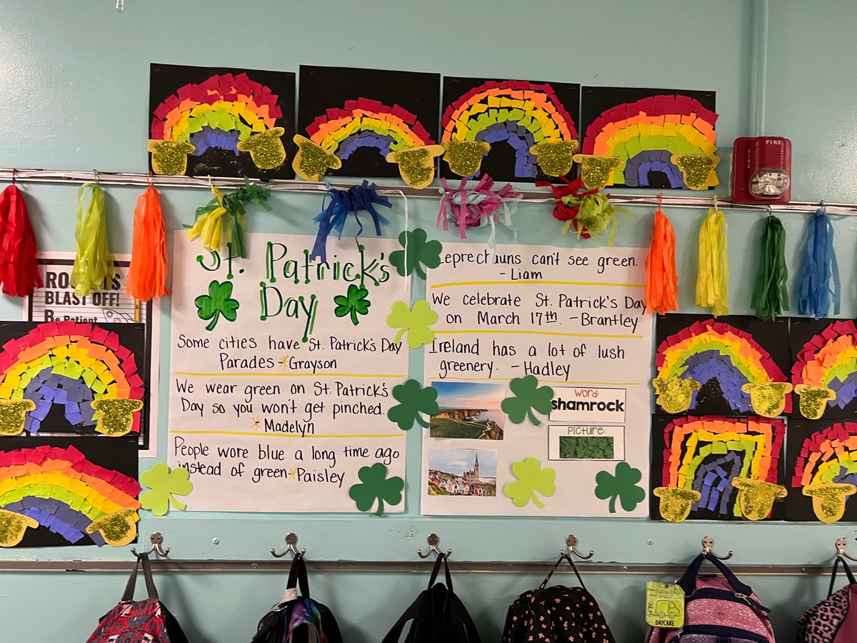 MorganGooch3's tweet photo. @JEFCOED Mrs. Gooch’s first grade class @gardendaleel enjoyed learning about Ireland and celebrating St. Patrick’s Day! ☘️☘️ https://t.co/zejUhejy57