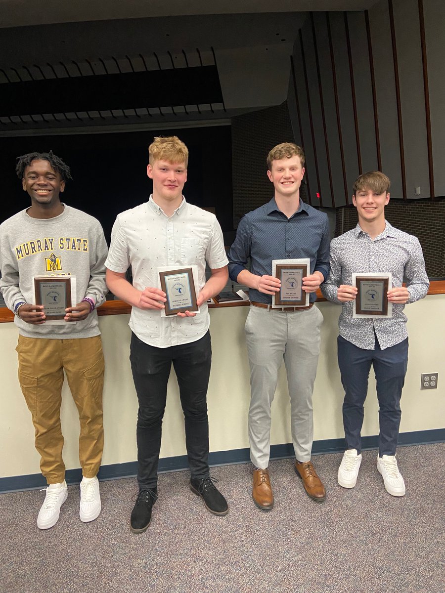 Award winners from our varsity team!
<a href="/RichardDube_/">Richard Dube</a> Highest +/- Value
<a href="/PatrickSchott_1/">Patrick Schott</a> Most Rebounds
<a href="/IzaiahBrinker/">Izaiah Brinker</a> Most Assists
<a href="/ConnorMcNabb10/">Connor McNabb</a> Highest FT%
#Falcons