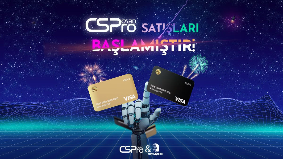 CSProChainTR's tweet photo. #CSProKart satışları başlamıştır 🎊
Hayaldi, gerçek oldu!
#CSPro Kart sayesinde #kripto paralarınızı özgürce kullanabilirsiniz.

👉Satın almak isteyenleri buraya alalım : https://t.co/4sRh4Dmmcy https://t.co/P4irGXtkbx