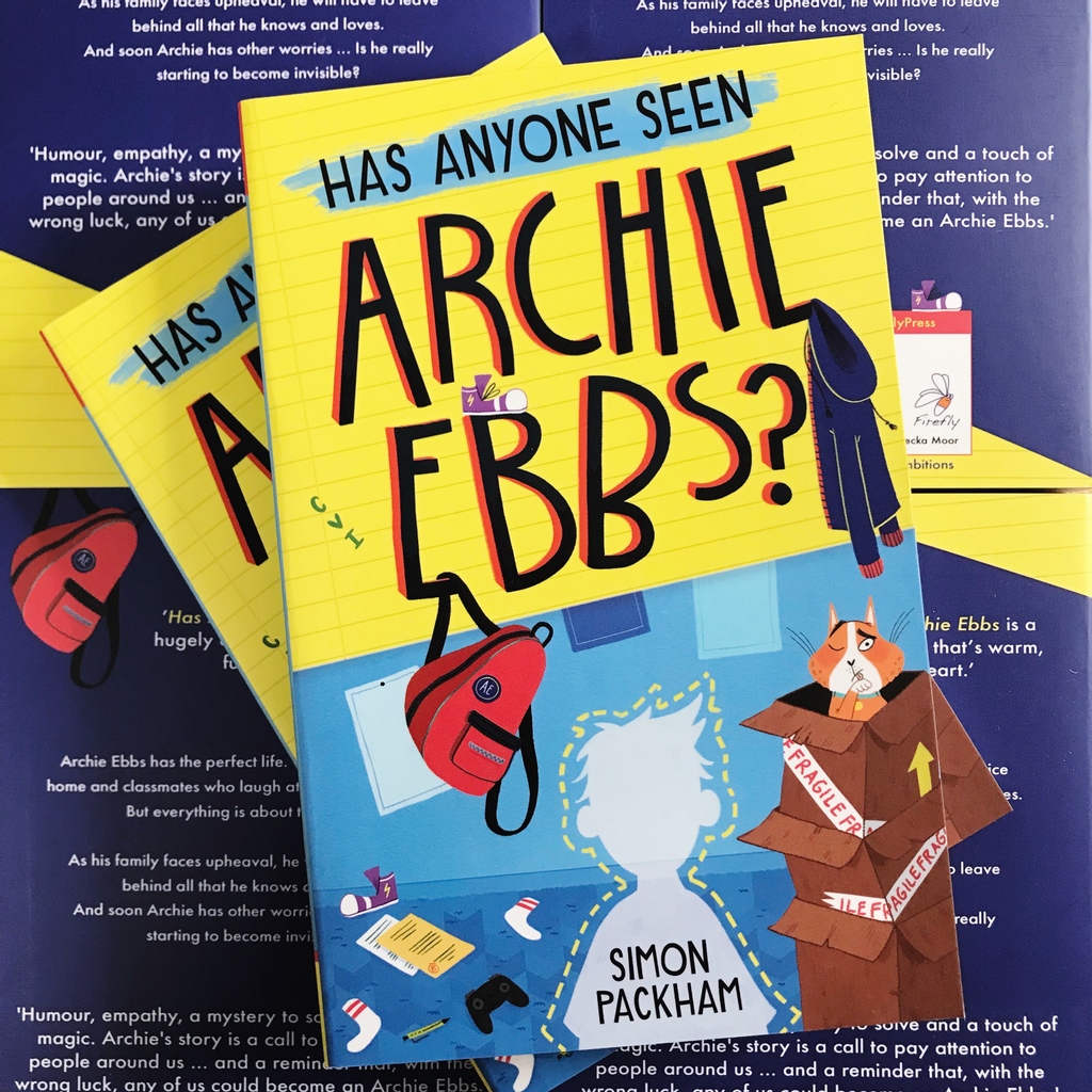 FireflyPress's tweet photo. Happy weekend everyone! โ
โ
We'll just be here dreaming over the gorgeous spot UV cover of #HasAnyoneSeenArchieEbbs? by @baldambitions - what are your weekend plans?โ
โ
#SimonPackham #UKMG #MiddleGrade #FunnyBooks #HiddenHomelesness #smallpress #MiddleGradeReads https://t.co/GR3fj1VE2u
