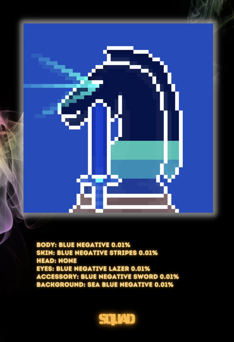 🚨 HUGE giveaway 🚨

Ok this is crazy..

I’m airdropping one ULTRA RARE <a href="/SquadOfKnights/">Squad Of Knights NFT 🐴</a> NFT to ONE winner for free 🤝 + a WL spot

1️⃣ Follow <a href="/SquadOfKnights/">Squad Of Knights NFT 🐴</a> 
2️⃣ Tag 3 people
3️⃣ RT this tweet

I will DM the winner on MARCH 25th
🤯

“Fighter Glow Champ Negative”