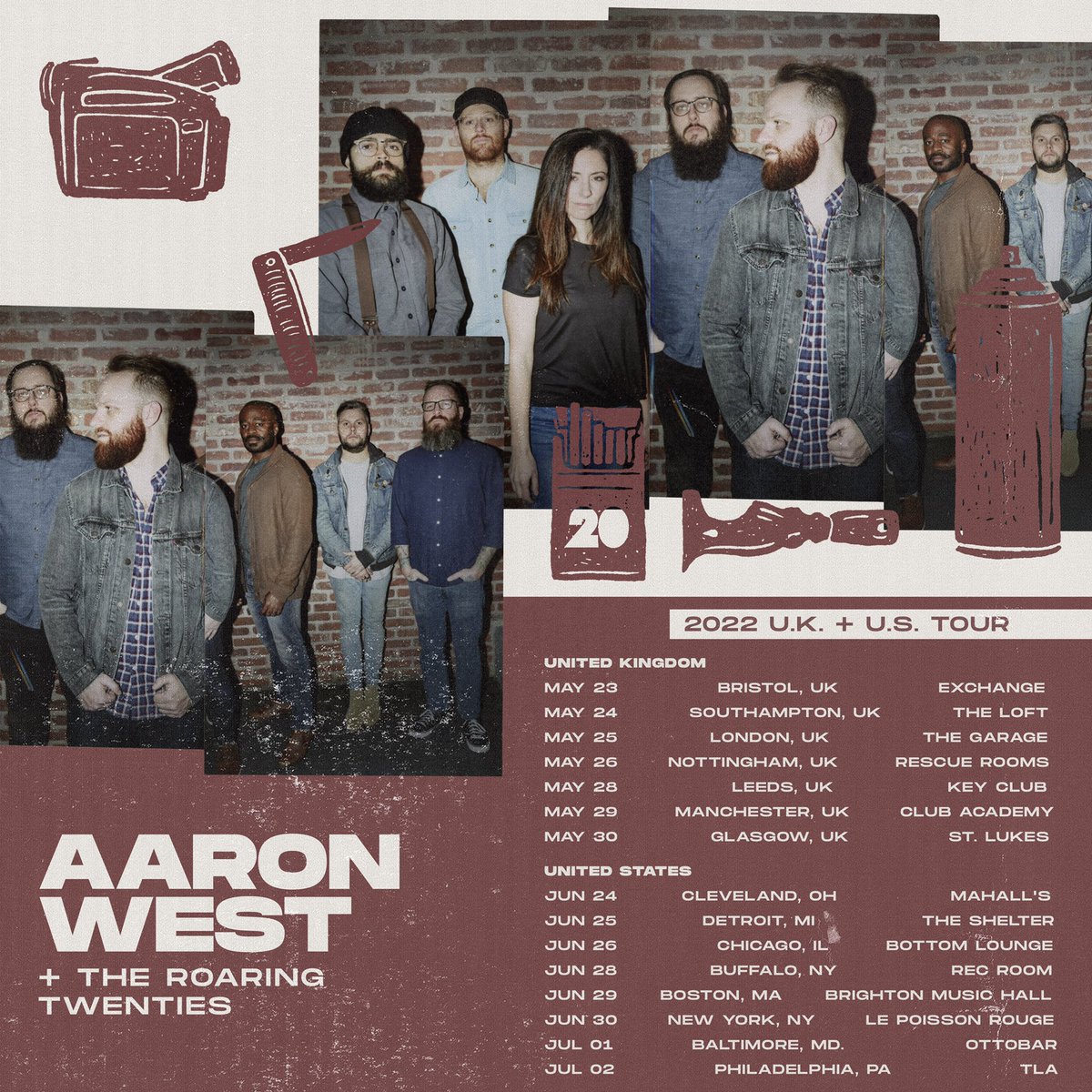 All shows everywhere are on sale now. Let’s do this ✌️🤛

aaronwestandtheroaringtwenties.com