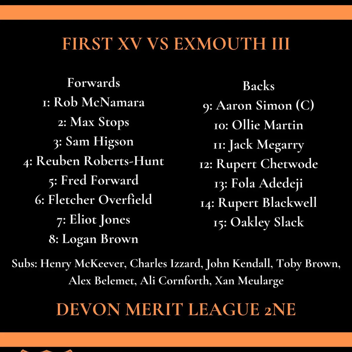 Exeter Engineers RFC (@engineersrfc) on Twitter photo Biggest match of the year?
Tomorrow the first XV take on top of the table <a href="/ExmouthRFC/">EXMOUTH RUGBY</a> 3s at home on the crumb. A win secures an unbeaten home season!
The boys will need all your support. Kick off is 14:15. See you there
#UptheNeers #TheOrange 🍊
#AnyDegree #AnyAbility Biggest match of the year?
Tomorrow the first XV take on top of the table <a href="/ExmouthRFC/">EXMOUTH RUGBY</a> 3s at home on the crumb. A win secures an unbeaten home season!
The boys will need all your support. Kick off is 14:15. See you there
#UptheNeers #TheOrange 🍊
#AnyDegree #AnyAbility