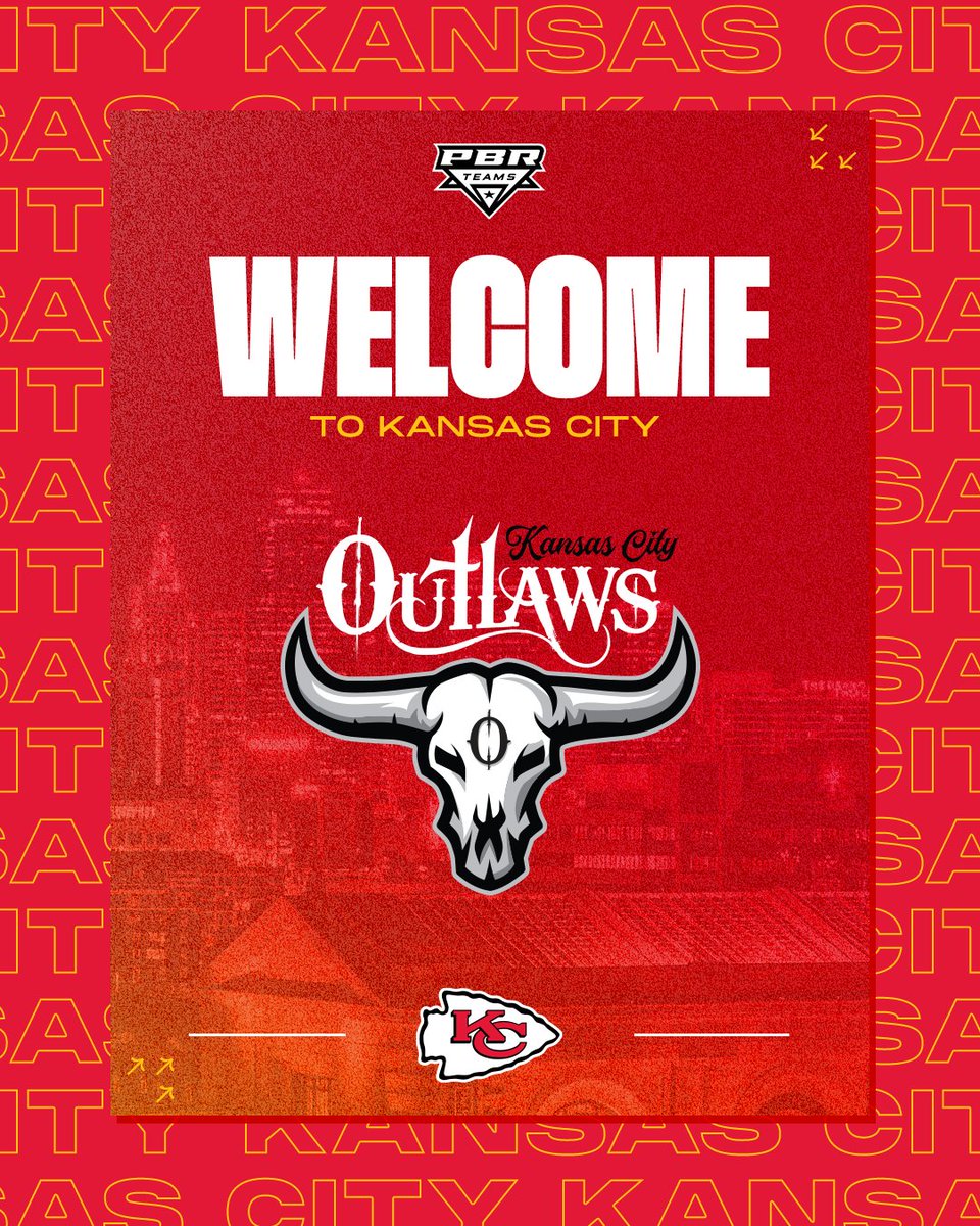 Chiefs's tweet photo. The newest pro team in Kansas City. Welcome, KC Outlaws 👋 https://t.co/2TZIPL2hst