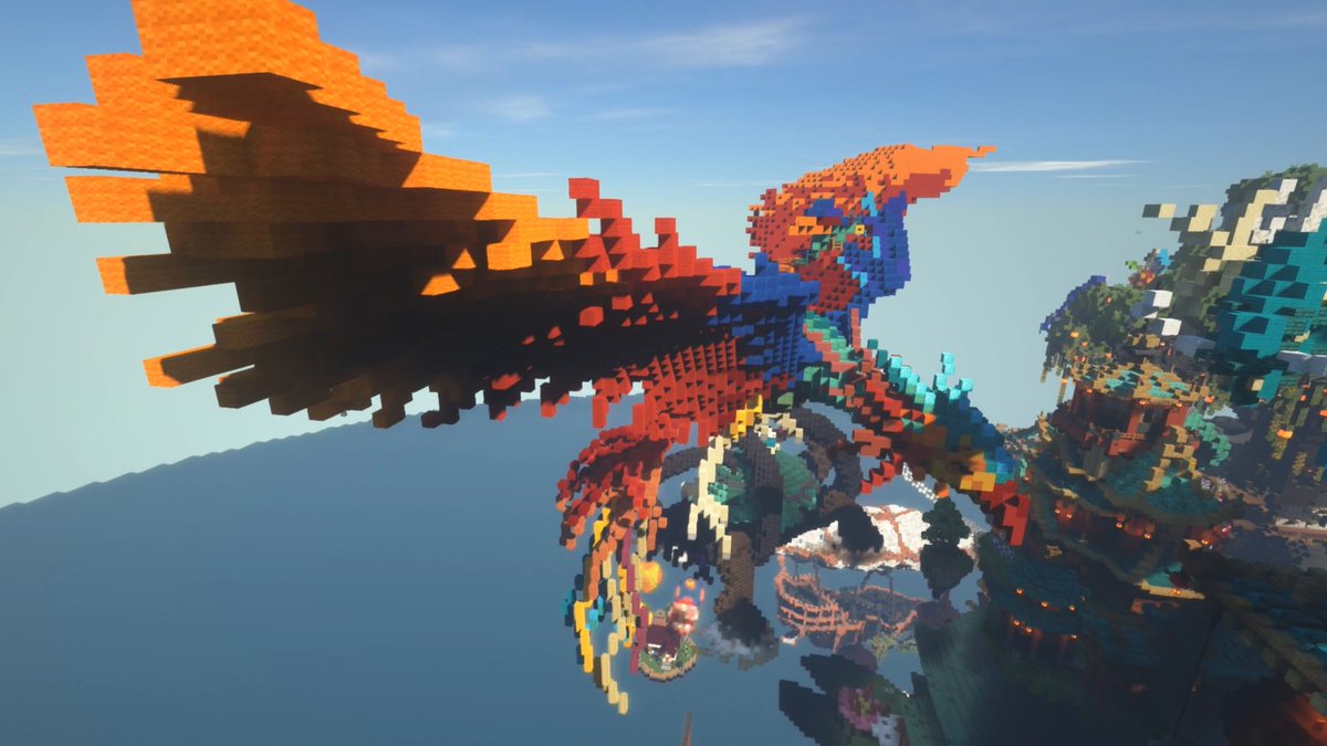 sekacratv's tweet photo. もはやファンタジーの世界！

#Minecraft違法建築イベ #Minecraft建築コミュ #Minecraft #マイクラ https://t.co/cGwdYfFdVj