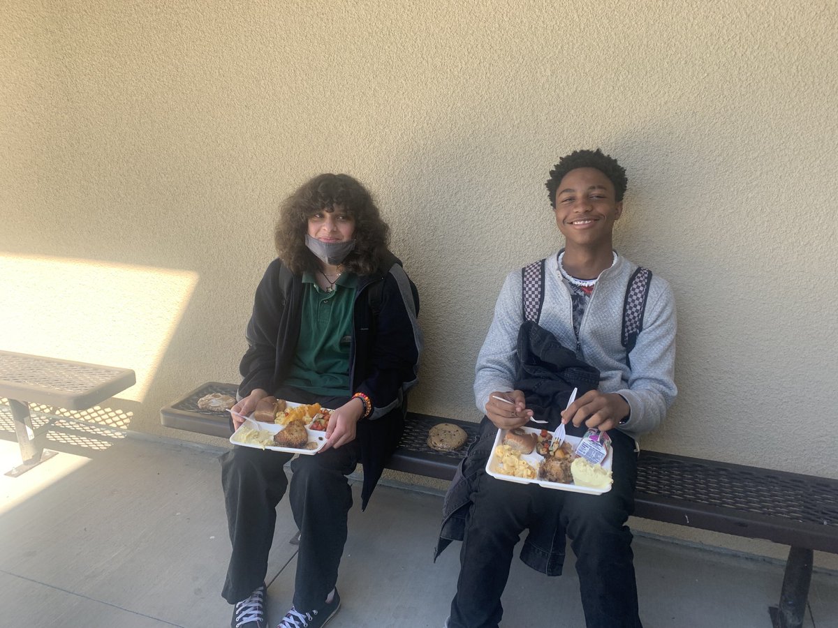 Friendship Feast yesterday  ⁦<a href="/IDEACenterHS/">IDEA Center HS</a>⁩ with a friendly game of kickball between staff and students…and the super cool leprechaun scavenger hunt! Great job ASB for the fun all week long!! 🍀🍀 Shout out to GUHSD Food Services for their contribution!