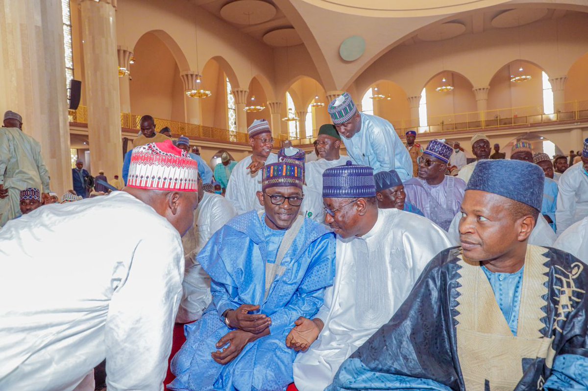 HassanPeppe's tweet photo. Yobe Unity

His Excellency the Executive Governor of Yobe state and National Chairman APC Caretaker Extraordinary Convention Planning Committee, Hon. Mai Mala Buni, today gave out the hands of Hauwa Mohammed Bomoi in marriage to Abubakar Mamman, at the National Mosque, Abuja. https://t.co/vp4TinJDEN