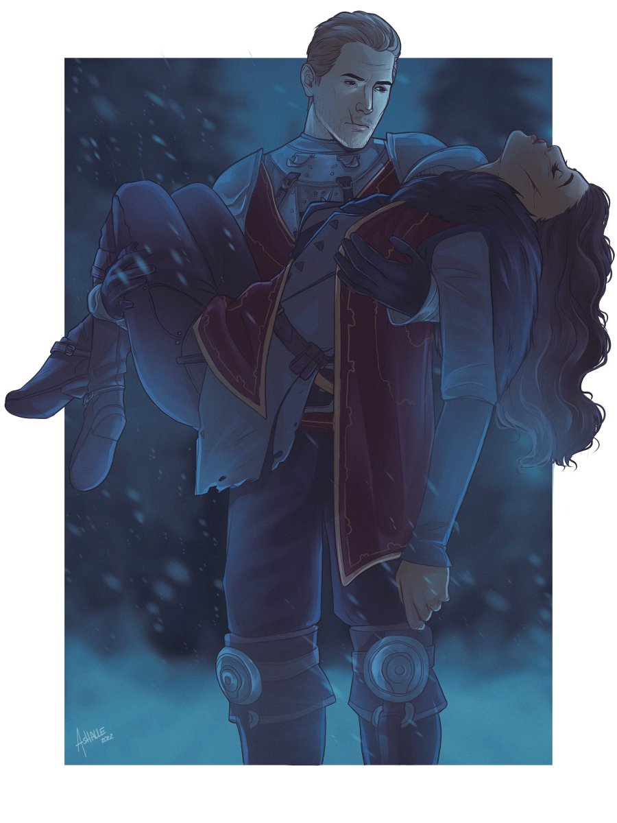 AshalleArt's tweet image. "Whatever happens, you will come back."
YCH for @baguette_me_not, her amazing Lydia Trevelyan with Cullen &amp;lt;3 
#DragonAge #Cullevelyan