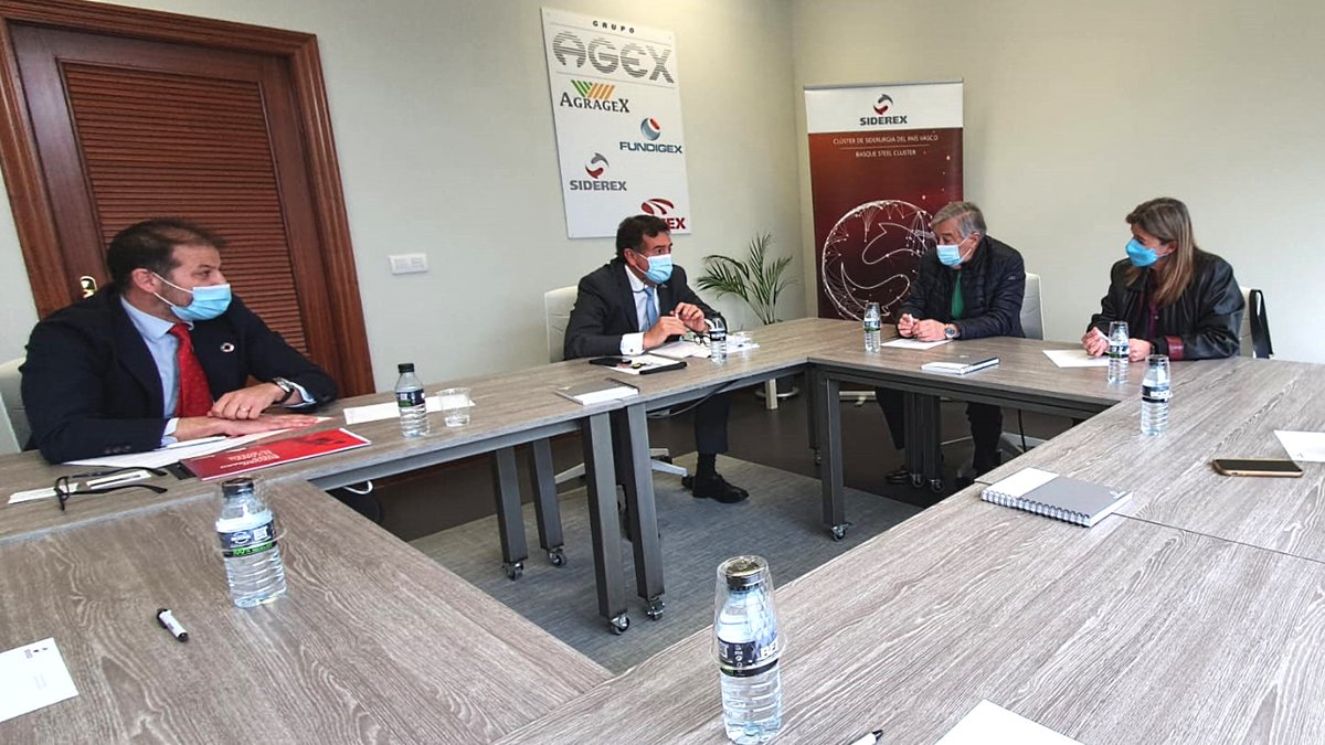 #Siderurgia #Metal #Empleo 
Encuentro con el Clúster de la Siderurgia de Euskadi – Siderex (Carlos Álvarez y Jaime Hernani). Conociendo las necesidades de las empresas podemos ajustar nuestros programas y lograr itinerarios con mayor inserción laboral.
<a href="/CLUSTER_SIDEREX/">SIDEREX</a>