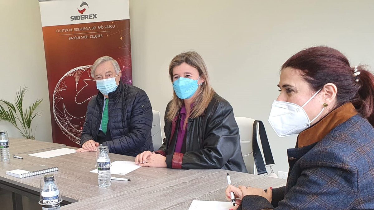 txesalaespada's tweet photo. #Siderurgia #Metal #Empleo 
Encuentro con el Clúster de la Siderurgia de Euskadi – Siderex (Carlos Álvarez y Jaime Hernani). Conociendo las necesidades de las empresas podemos ajustar nuestros programas y lograr itinerarios con mayor inserción laboral.
@CLUSTER_SIDEREX https://t.co/6xu7dX1k2h