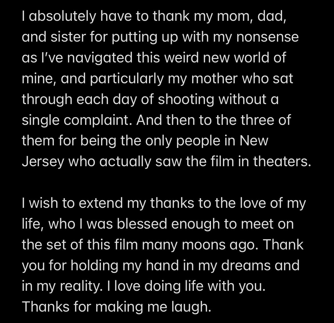 rachelzegler's tweet photo. i was awarded ‘best actress’ by @NBRfilm and while i wasn’t there to accept in person, i wanted to share my speech with you all. https://t.co/jxKhfk5haU