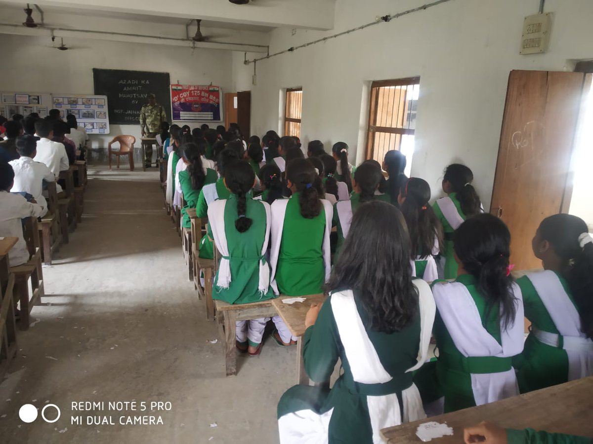 BSFNBFTR's tweet photo. A Career Orientation Programme for the students of Inter College Jugalpara, WB was organised by #175Bn @BSFNBFTR. They were counseled about the job opportunities in Defence Forces. Teachers appreciated the efforts of @BSFNBFTR for the career development of the youth.
@BSF_India https://t.co/zGCF1tN24q