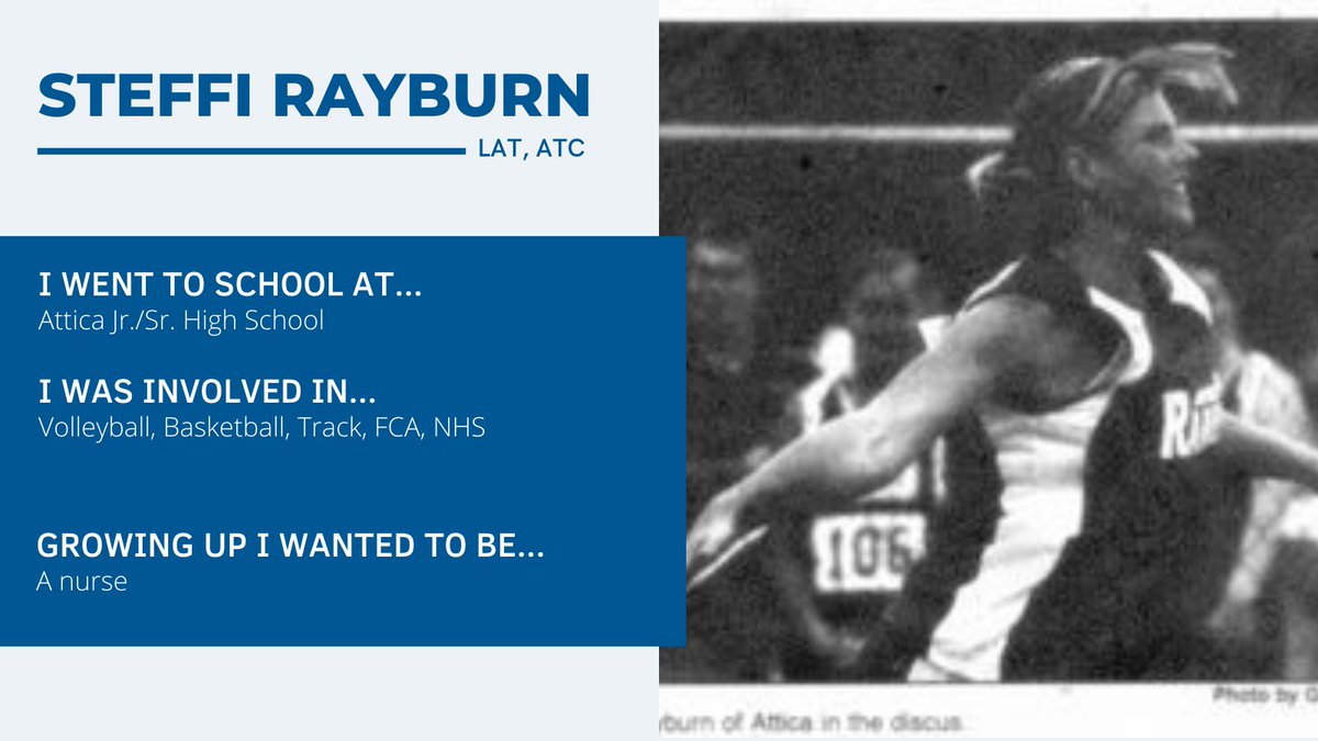 Craig Voll PhD, LAT, ATC, PT (@craigvollatc) on Twitter photo For NATM a Throwback Friday shout out to Steffi Rayburn from <a href="/MyFranciscan/">Franciscan Health</a> Sports Medicine providing care at West Lafayette High School!
#NATM2022 #FranciscanHealthSportsMedicine
@WL_RDP <a href="/WL_AthleticsRDP/">WL Athletics</a> <a href="/WL_ATC/">WL Athletic Training</a> <a href="/wl_salt/">wl_salt</a> <a href="/scrayburn/">Steffi Anderson, LAT, ATC</a> For NATM a Throwback Friday shout out to Steffi Rayburn from <a href="/MyFranciscan/">Franciscan Health</a> Sports Medicine providing care at West Lafayette High School!
#NATM2022 #FranciscanHealthSportsMedicine
@WL_RDP <a href="/WL_AthleticsRDP/">WL Athletics</a> <a href="/WL_ATC/">WL Athletic Training</a> <a href="/wl_salt/">wl_salt</a> <a href="/scrayburn/">Steffi Anderson, LAT, ATC</a>