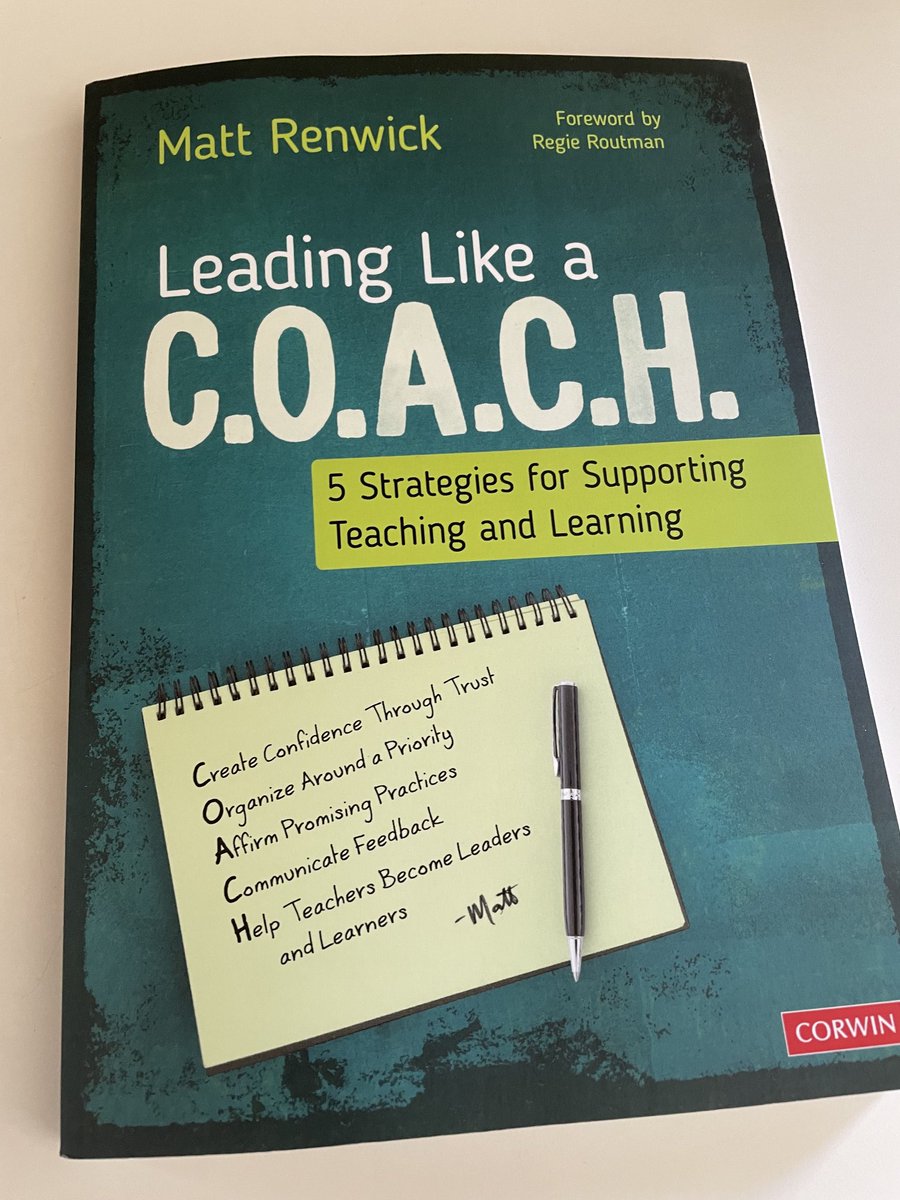 ctovani's tweet photo. I love this new book! The use of white space and actionable steps makes this book a quick go to! Thanks ⁦@ReadByExample⁩ and ⁦@CorwinPress⁩ for this useful resource! #principalascoach https://t.co/cLN4d6a4vh