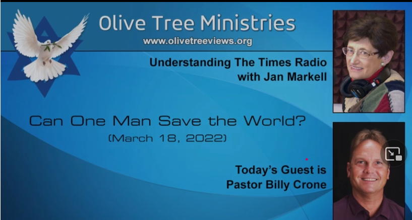 OliveTreeMin's tweet photo. Don't miss Understanding the Times radio this week when Jan Markell talks to Billy Crone. The world so longs for a savior that they selected Ukraine’s Zelensky to be superman. A new song even calls him that &amp; asks “Can One Man Save the World?”
https://t.co/cD2lqrw0mg
 
#Jesus https://t.co/h2Sc9V2bTm