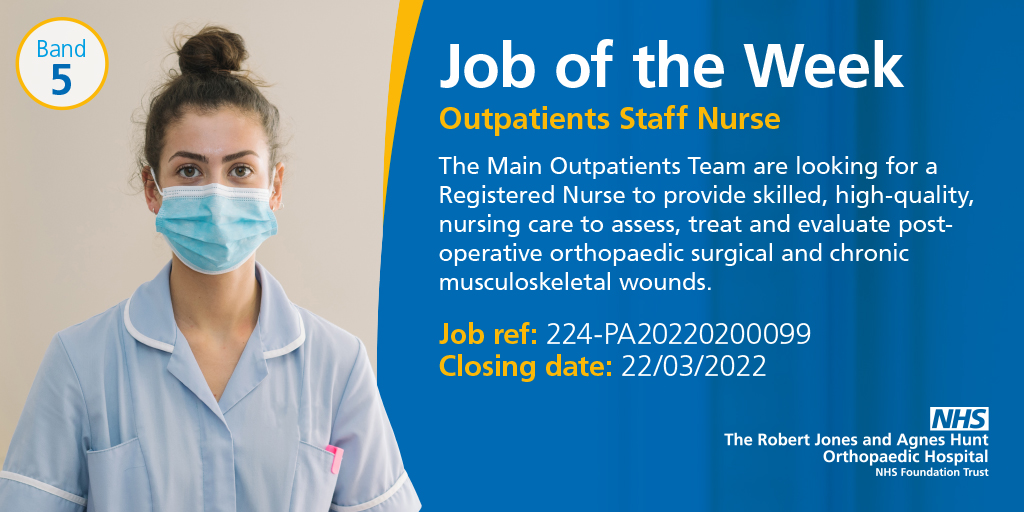 RJAH_NHS's tweet photo. We're currenty recruiting a Staff Nurse. For more information, visit: https://t.co/SdgJlrVWfO

The successful candidate will join the small Registered Nurse team and work within the multidisciplinary environment, to ensure individualised and effective care is practiced. https://t.co/jX43lQbsOb