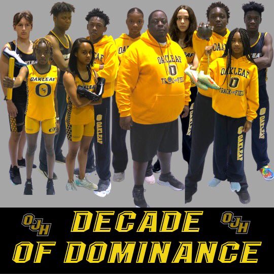 OLJH_FB's tweet image. 2022 OJH T&amp;amp;F 
DECADE OF DOMINANCE TOUR 

Today we visit 
William M. Raines High School for the 
2022 BOB HAYES MS INVITATIONAL.

Representing our school, our community, our county
#CLAYCOUNTYSTRONG #OAKLEAFBUILT

@oneclaysports @oakleaf_jr @OHS_TF