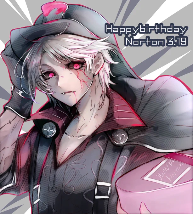 # ノートン・キャンベル誕生日2022
過去絵でそっとお祝い 去年のソォイ(*ノ・ω・)ノ⌒。 