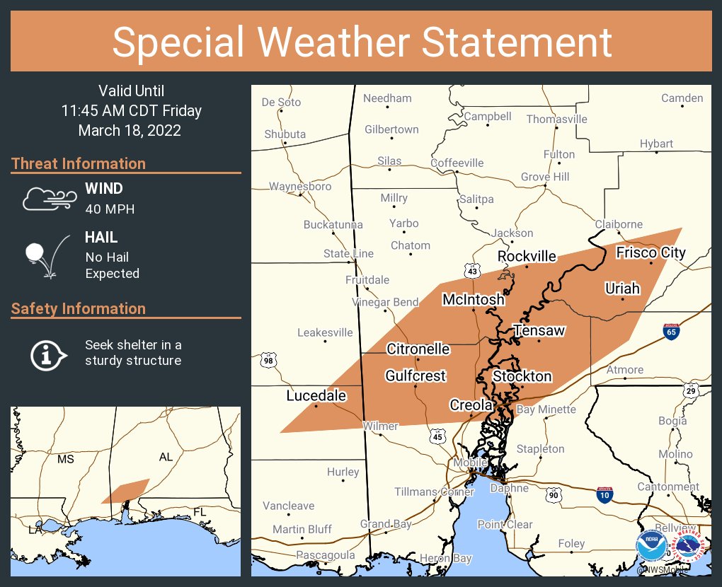 NWS Mobile on Twitter "A special weather statement has been issued for