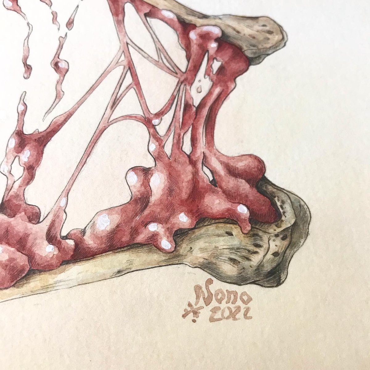 NoraMarieBack's tweet photo. Some of my recent #art I have been sharing on my Instagram, but not on twitter yet.
#darkart #bones #macabre #skull https://t.co/2KpStN5jgo