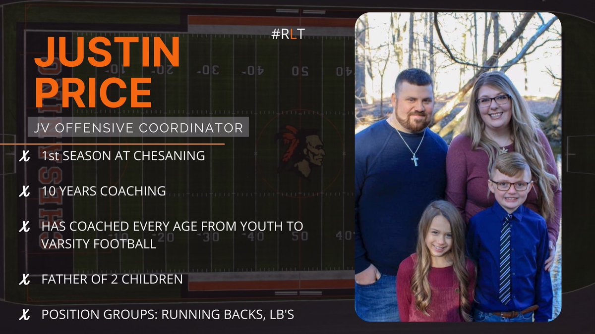 Introducing our JV Offensive Coordinator, Justin Price. #RLT