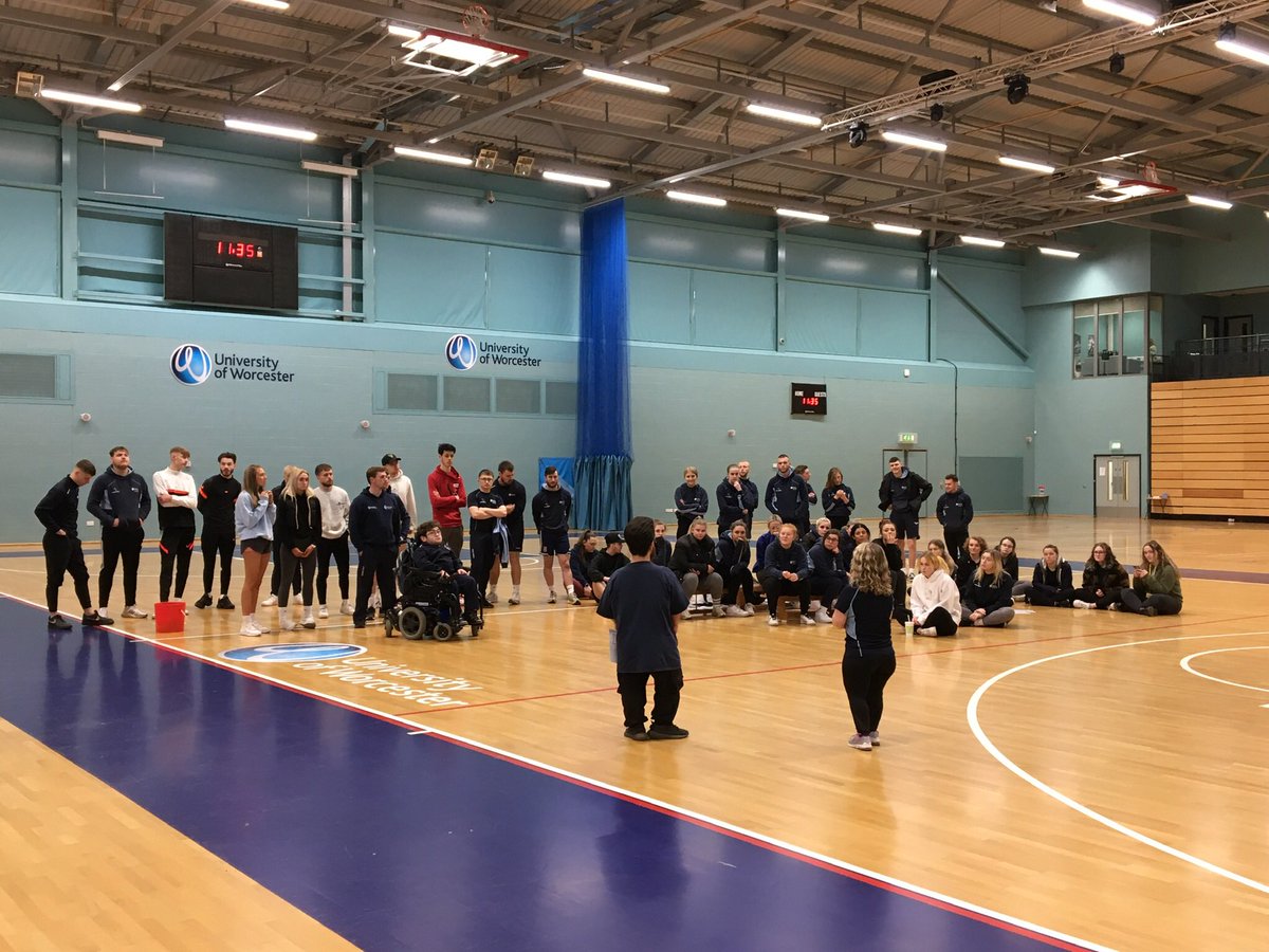 Becs_Foster's tweet photo. Thanks @dwarfsportDSAuk Tom and Lauren for an informative talk about the impact sport can have for people with dwarfism @WorcPE https://t.co/BnymQFJZpg
