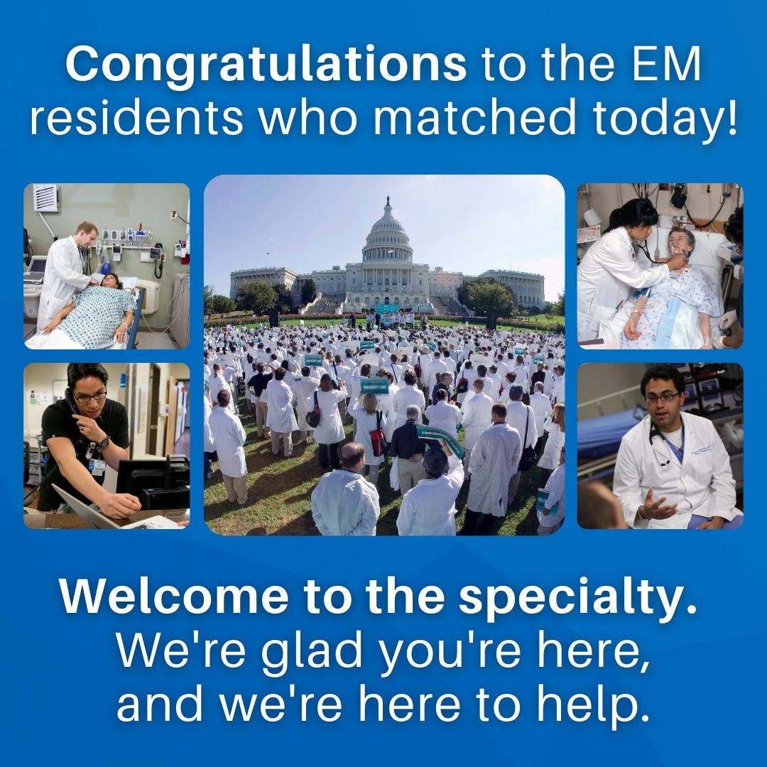 Congratulations and welcome to our newest #EMBound residents! <a href="/EmergencyDocs/">Emergency Physicians</a> and <a href="/emresidents/">emresidents</a> are here for you, every shift and every moment of your training and your career.

Where will you be starting your EM journey? #MatchDay2022 #Match2022