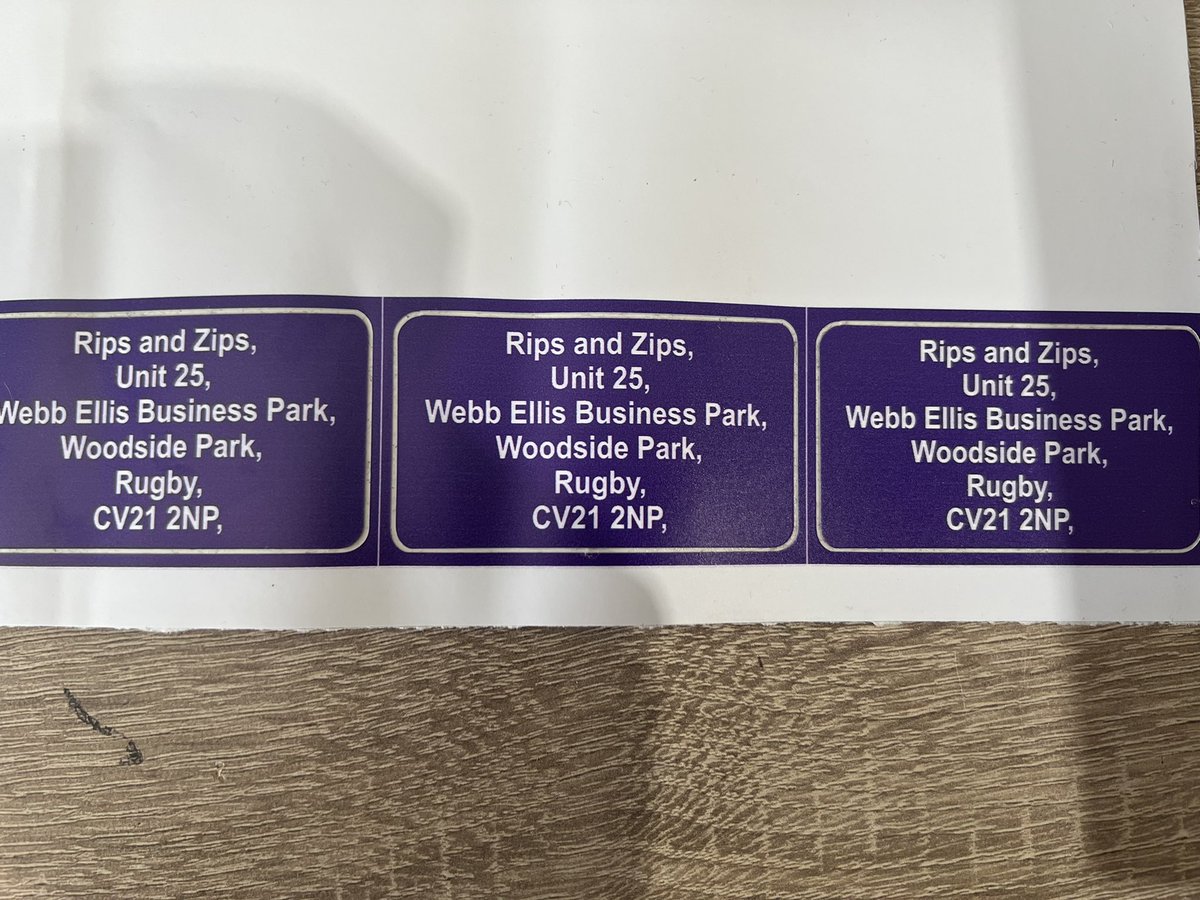 AndZips's tweet image. Just a reminder you can order our address labels from Barneys &amp;amp; make sure the arrive to us safely! 
Item number 848 for our purple Rips and Zips ones or you can search ‘rips and zips’ and they come up😊 happy Friday!