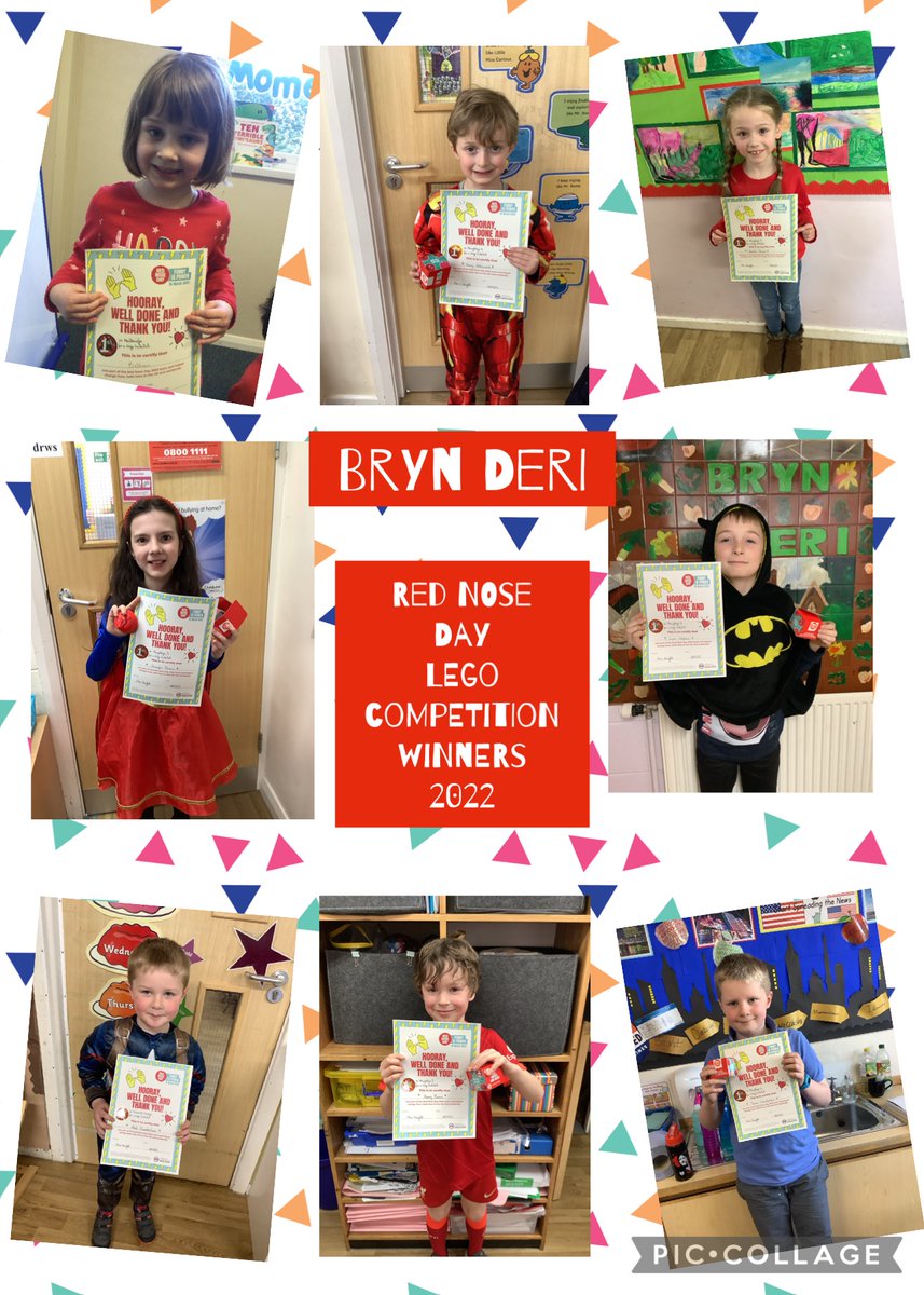 bdps_22's tweet photo. @brynderiprimary Congratulations! Llongyfarchiadau! #rednoseday #legocompetitionwinners https://t.co/ibSgylSCuc