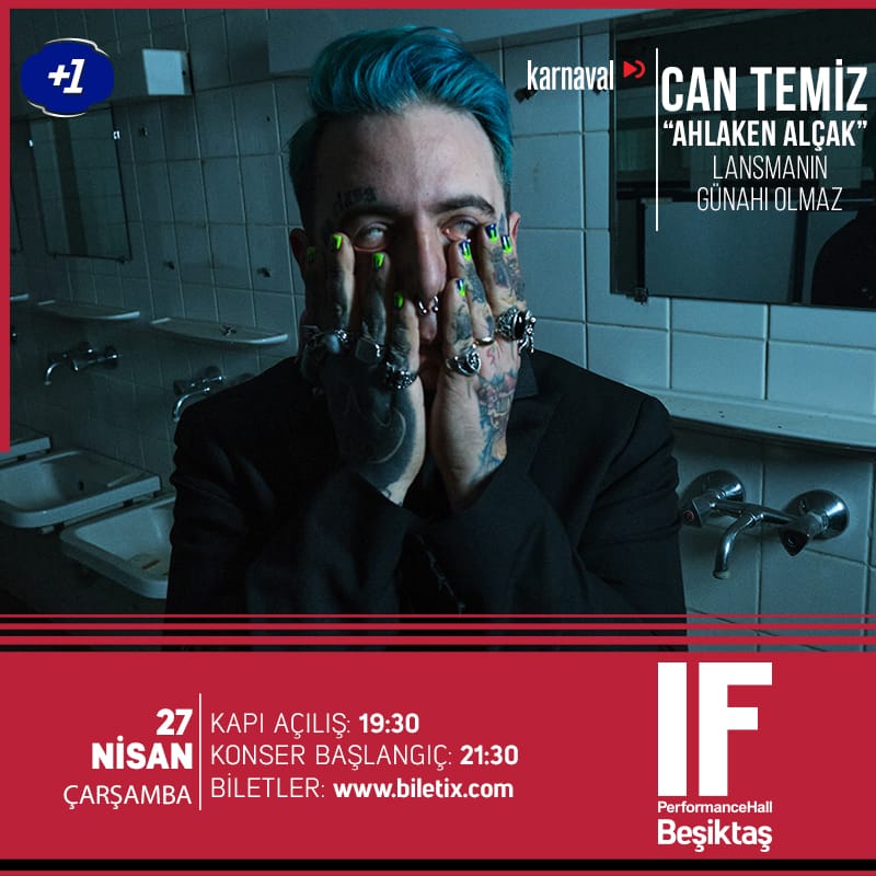 ARKADAŞLAR DEV HABER!!!
Yeryüzünün ilk Can Temiz konserine hazır mısınız?
25 Mart'ta yayınlanacak "Ahlaken Alçak" albümümün lansman konseri niteliğinde çok nitelikli bir konser olacak gibi.
Konser 27 NİSAN'DA <a href="/IfBesiktas/">IF Beşiktaş</a> 'ta. Kafanız karışmasın. İlk konser olm lan. Elimi tutun.