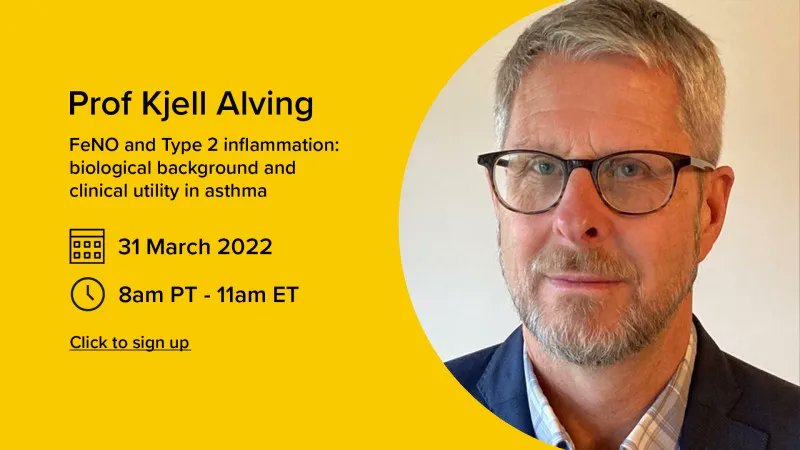 Watch LIVE as FeNO pioneer Prof Kjell Alving, from Uppsala University, Sweden, answers your questions about the clinical use of FeNO testing in asthma. Limited spaces. Sign up now: buff.ly/3iAmRkF