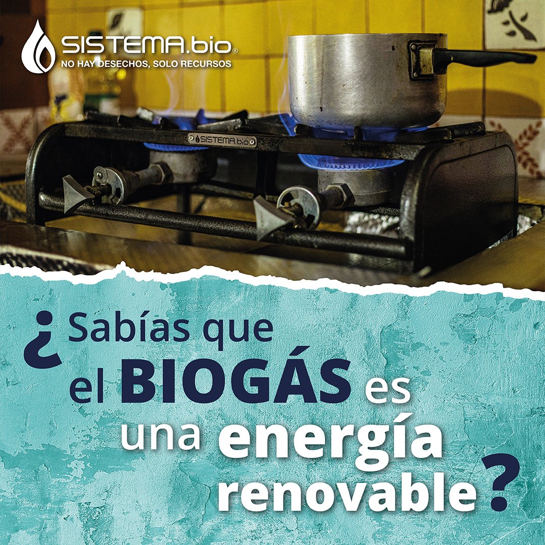 ¿Sabías que el biogás es una energía renovable? Se produce por la fermentación de materia orgánica con agua dentro de un ambiente libre de oxígeno. En Sistema.bio nos aseguramos de que tengas la mejor calidad de biogás. #EnergíaRenovable