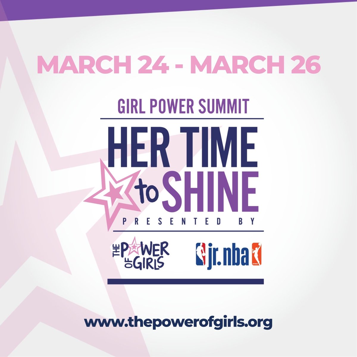 📢DON'T MISS OUT📢 Join <a href="/jrnba/">Jr. NBA/Jr. WNBA</a> &amp; <a href="/pwrofgirls/">The Power of Girls</a> for tonight's Her Time to Shine virtual summit. Providing girls around the 🌎 the opportunity to gain insight from accomplished women in business ! 

Register at thepowerofgirls.org/her-time-to-sh…