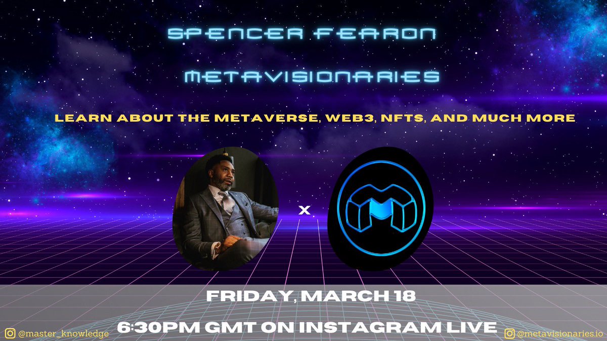 ayeshamali_art's tweet photo. Get ready for Instagram Live with @Spencer_Fearon  @metavisionaries  @itswasimahmed 
Exciting convos coming up .Also get a chance to win an Occulus. #becomeavisionary
See you all!🧠🤖

#NFTCommunity #nftcollector #Metaverse https://t.co/CYoLmDYqYU