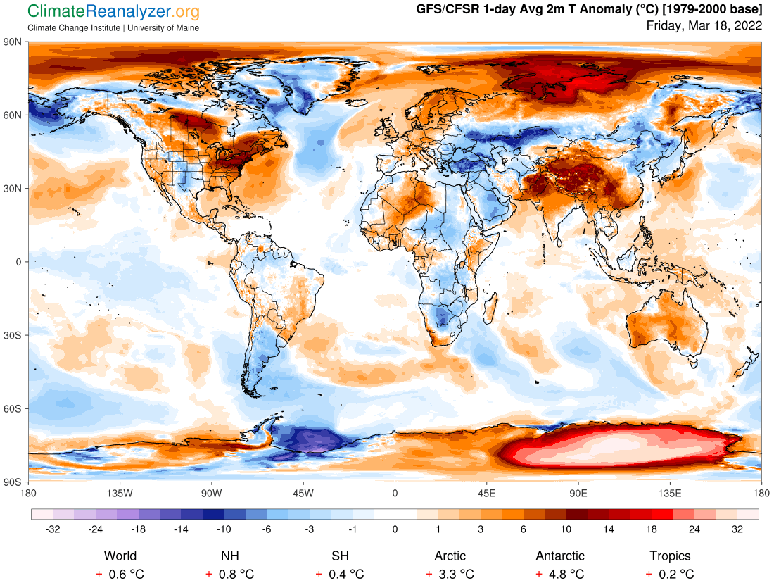 Extraordinary anomalies in #Antarctica lead to historic records today:
-Vostok  3489m -17.7C,monthly record beaten by nearly 15C !
-Concordia 3234m -12.2C,highest Temp. on records  and about 40C above average !
-Dome C II 3250m -10.1C
-D-47 1560m -3.3C
-Terra Nova Base 74S +7.0C