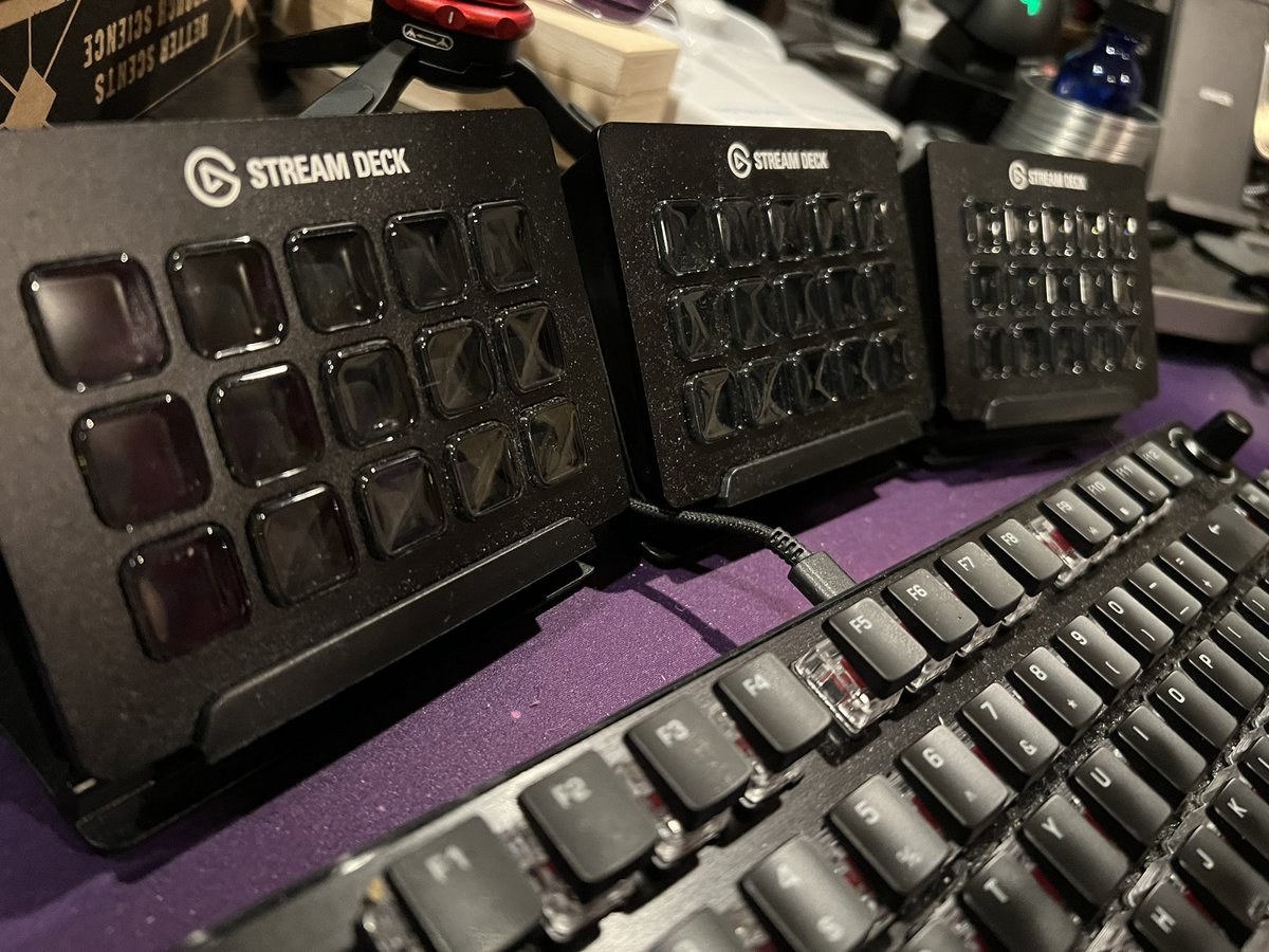 ASMRdestiny's tweet photo. Didn’t have a very productive day yesterday on converting stream from SBOBS>OBS but was able to optimize 3 of my #StreamDecks button placements and actions to be better than it was…hope to convert some redemptions today. https://t.co/nCXdVbcYQq