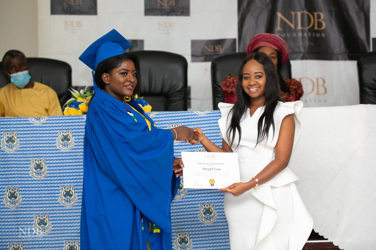 naadedei___'s tweet photo. Last Saturday, we held the graduation ceremony for the beneficiaries of the scholarship project I started as GMB 2020 queen. Grateful to @tv3_ghana and to all our partners and sponsors. #ndbfoundation #scholarship #inclusiveeducation #ndbscholarship. @Gamantseoffice @rmuofficial https://t.co/G7UPmwhmk7