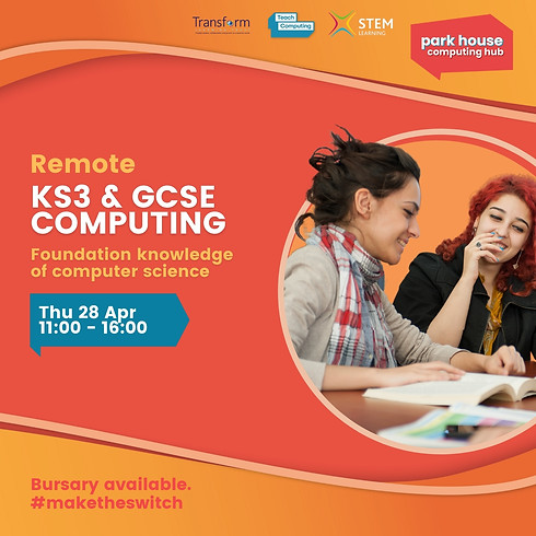Thursday 28th April
Foundation Knowledge Of Computer Science for KS3 and GCSE: Remote CPD
11:00 - 16:00
BOOK HERE:
bit.ly/36uJOTb

#students #teaching #school #computerscience #training #computing #machinelearning #curriculumdevelopment #creative #innovation #gcse