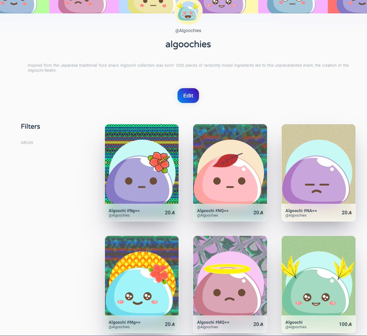 Appreciate your support #algofam ! #algoNFT #Algoochies

algogems.io/collection/3336

$algo $eth $matic #NFTGiveaway #NFT #NFTCommunity