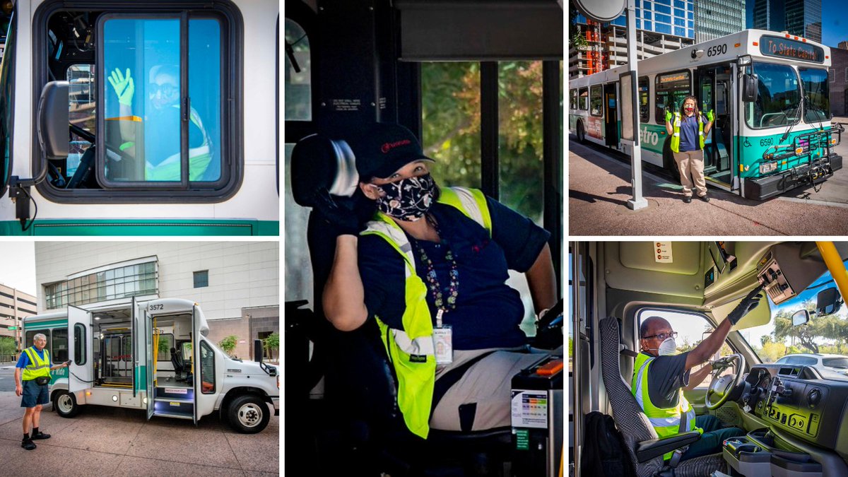 PhoenixMetroBus's tweet photo. It's #TransitDriverAppreciationDay! A special thank you to all the operators who keep the valley moving! 🚌🚍 #PhoenixPublicTransit https://t.co/jvyuwJsRdO