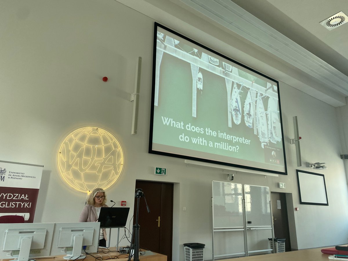 PincProject2020's tweet photo. @Aga__Chmiel introduced PINC at WA Friday Lunch Talks today with the talk “What the interpreter does with a million, or about lexical processing in simultaneous interpreting on the basis of PINC (Polish Interpreting Corpus)” https://t.co/B5sg5sdkQz https://t.co/527aIgFAiv