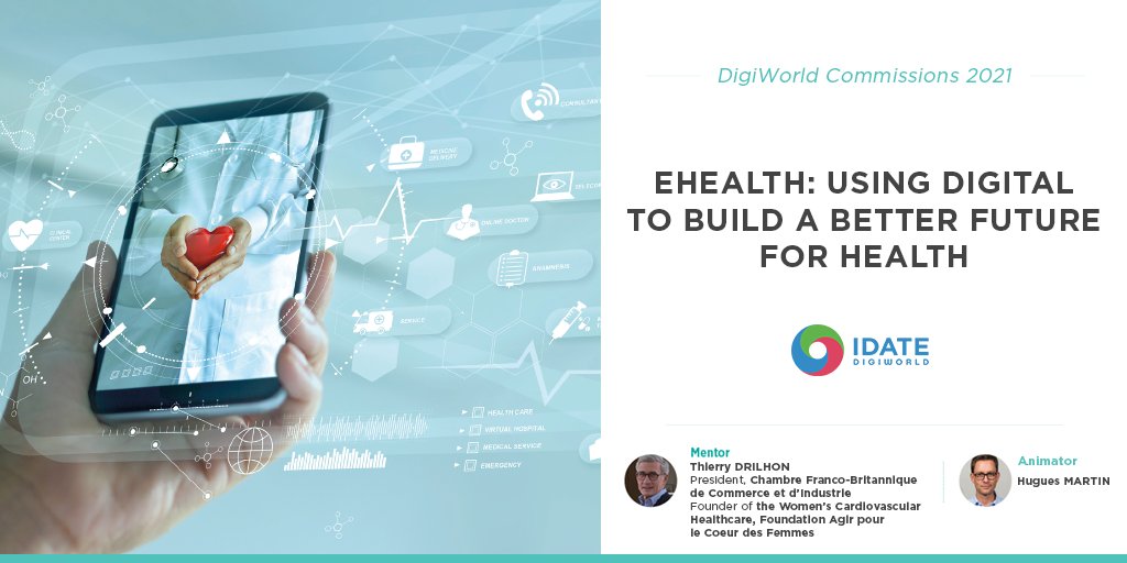 IDATE_SAS's tweet photo. [#DigiWorldCommissions] In this report mentored by @FBCCIPresident and moderated by Hugues Martin, we analyze the deployment of #digital in #health 💚across three dimensions: health, social, economic.
➡️https://t.co/tA02yRNm1I https://t.co/Y21ker8kPQ
