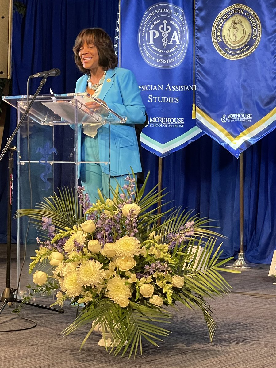 MSMEDU's tweet photo. President & CEO Dr Valerie Montgomery Rice delivers an opening speech highlighting the amazing journey our medical students are embarking on. #MSMMatch2022 https://t.co/Q0st6oOAFg