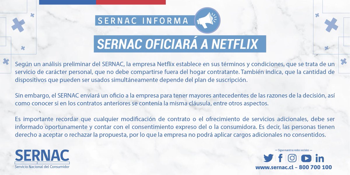 SERNAC tweet media