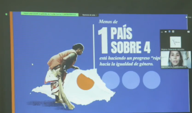 PaulaTrujilloGo's tweet photo. En el lanzamiento del #IndicedeGenero2022 en Guatemala  @Cecigarciaruiz explica los principales hallazgos de nuestro reporte frente al progreso (o falta de) en temas de igualdad de género en el mundo. 
@AsogenMujeres @Equal2030 @CLADEM https://t.co/ipiRfe0eUb