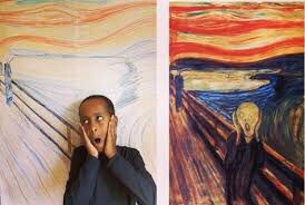 Miss_FLucas's tweet photo. Our subject of the month is art and we would love you to get involved at home! Our at home art challenge is 'Art Imitating Life'. Pick a famous piece of art and recreate it in your own creative way! Upload your pics to Twitter, Seesaw or Tapestry! @Halsneadschool 🖼🎨 https://t.co/LYdzL5H5hL