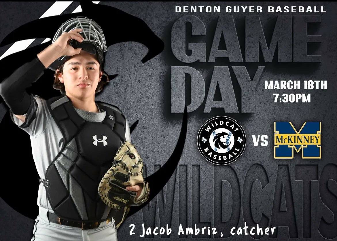 Champion Sports Radio (@championsports) on Twitter photo Fresh off Wednesday’s win, tonight is the 5-6A home opener for #15 <a href="/Guyer_Baseball/">GuyerBaseball</a> as they host @McKinneyHSLions! If you can’t be there, watch with us on CSR-TV!
⚾️ District 5-6A
⏰ 7:30pm
📍 The Ballpark at Guyer
🎙 <a href="/Kips_Big_Boy/">Jacob (Detty) Detamore - Ticket (sort of) spare</a> & <a href="/hunterhparris/">Hunter Parris</a>
📺 buff.ly/3N61Fkz.auu Fresh off Wednesday’s win, tonight is the 5-6A home opener for #15 <a href="/Guyer_Baseball/">GuyerBaseball</a> as they host @McKinneyHSLions! If you can’t be there, watch with us on CSR-TV!
⚾️ District 5-6A
⏰ 7:30pm
📍 The Ballpark at Guyer
🎙 <a href="/Kips_Big_Boy/">Jacob (Detty) Detamore - Ticket (sort of) spare</a> & <a href="/hunterhparris/">Hunter Parris</a>
📺 buff.ly/3N61Fkz.auu