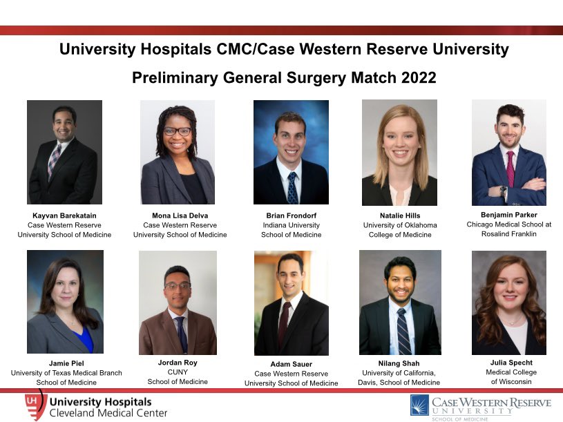 UH Surgery Residents (@uhsurgeryres) on Twitter photo HAPPY MATCH DAY!!
Join us in congratulating the newest #UHSurgery General Surgery residents! We are beyond thrilled to welcome each of you to Cleveland! #MatchDay2022 #GenSurgMatch2022 <a href="/APDSurgery/">APDS surgery</a> <a href="/RASACS/">RAS-ACS</a> <a href="/AmmoriJohn/">John Ammori</a> <a href="/EmilySteinhagen/">Emily Steinhagen</a> <a href="/JoeSabik/">Joe Sabik</a> HAPPY MATCH DAY!!
Join us in congratulating the newest #UHSurgery General Surgery residents! We are beyond thrilled to welcome each of you to Cleveland! #MatchDay2022 #GenSurgMatch2022 <a href="/APDSurgery/">APDS surgery</a> <a href="/RASACS/">RAS-ACS</a> <a href="/AmmoriJohn/">John Ammori</a> <a href="/EmilySteinhagen/">Emily Steinhagen</a> <a href="/JoeSabik/">Joe Sabik</a>